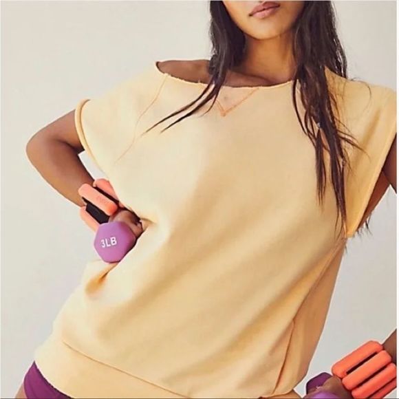 Free People Tops - Free People Muscle Tunic Orange Size Small